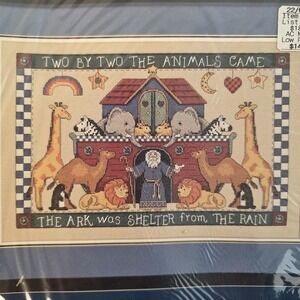 Sunset Designs Vintage SHELTER FROM THE RAIN 13635‎ Counted Cross Stitch 1997